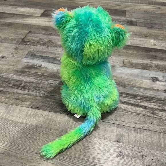 Neon green and orange stuffed monkey - Picture 16 of 16